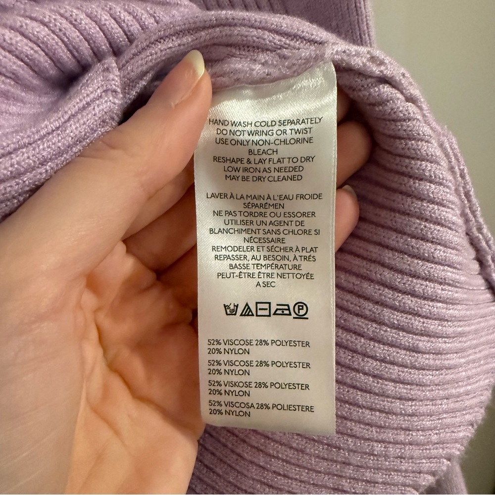 Maeve The Meredith Mock-neck Sweater-Lavender - Picture 11 of 11